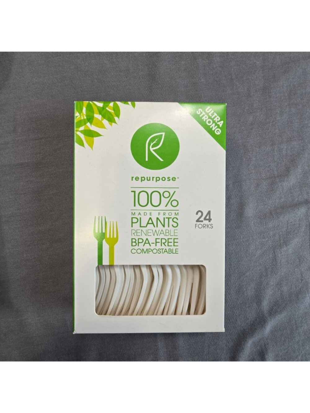 Repurpose Compostable Heavy-Duty 6" Plates & Plant-Based BPA-Free Forks - Picture 2 of 3